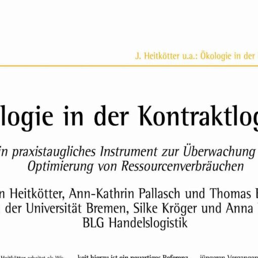 Ecology in Contract Logistics